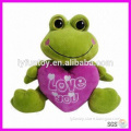 Valentines Gift stuffed toy plush frog with heart, Valentine toy stuffed plush toy